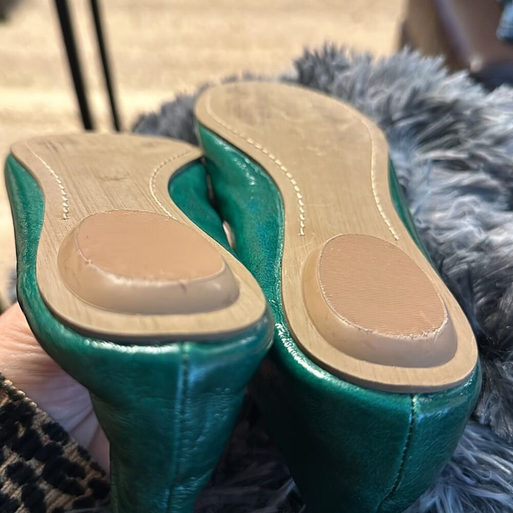Pilcro and the Letterpress Green Leather Ballet Flats size 6 - Picture 7 of 7